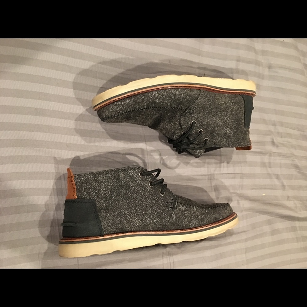 Toms Boots, worn one or twice, perfect condition!